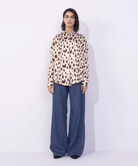 Animal Print Satin Shirt