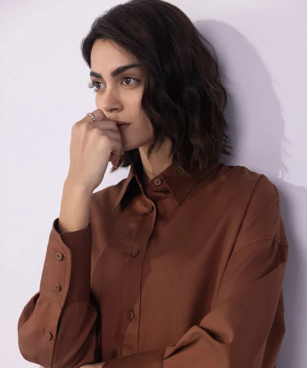 Brown Button Through Shirt